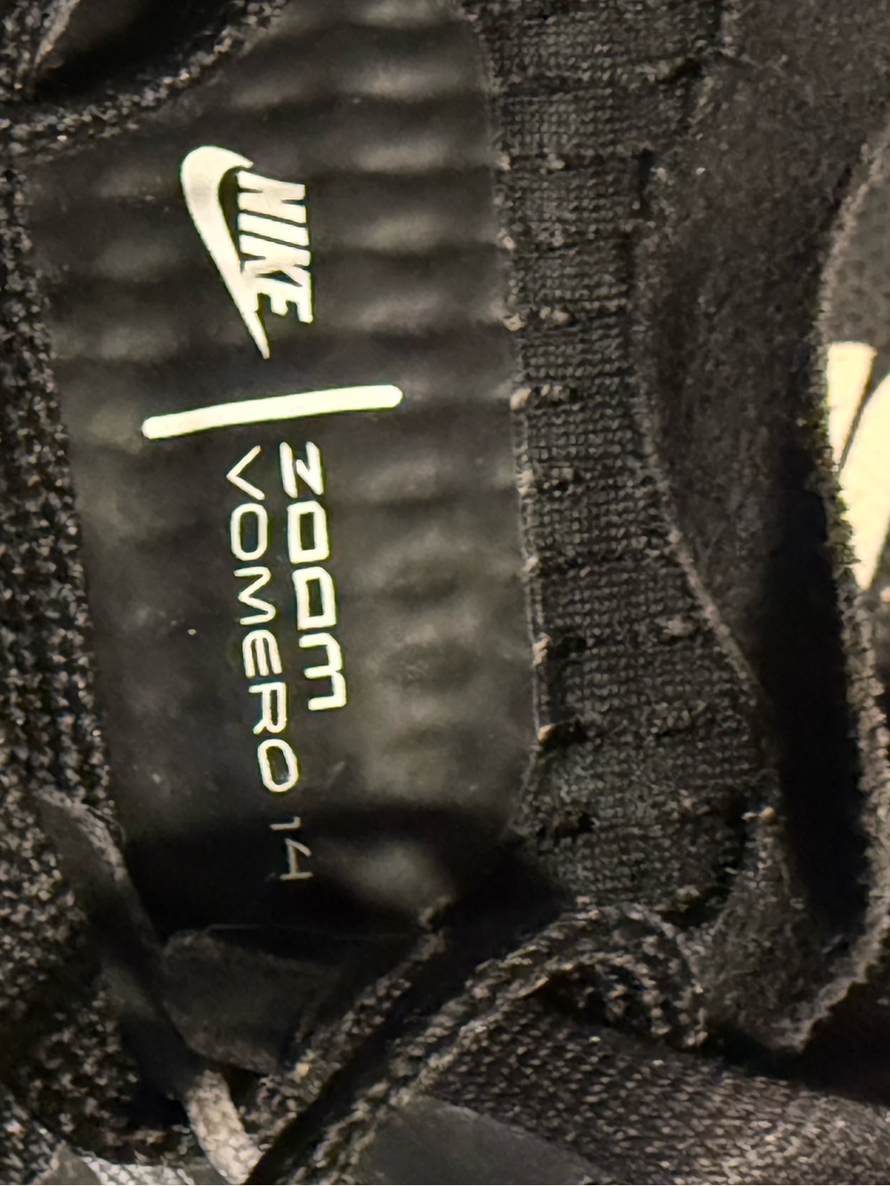 Nike Zoom Vomero 14 Running Shoe - Black with White Accents